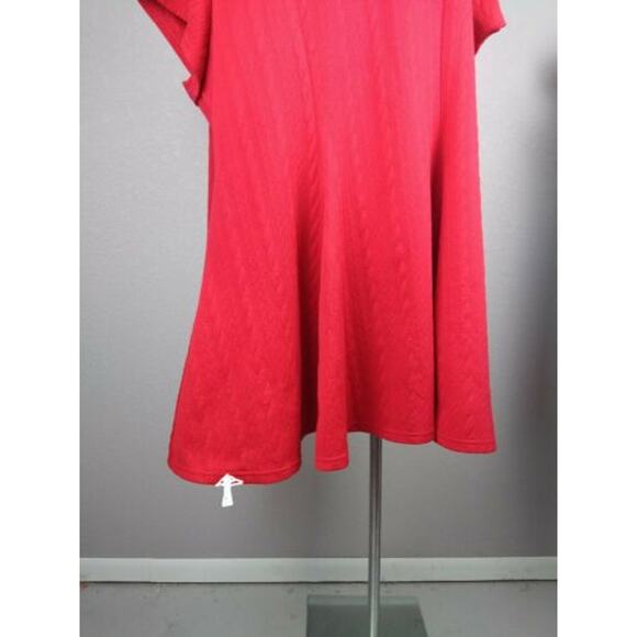 Torrid Textured Knit Skater Dress Red Size 6 - Picture 9 of 11
